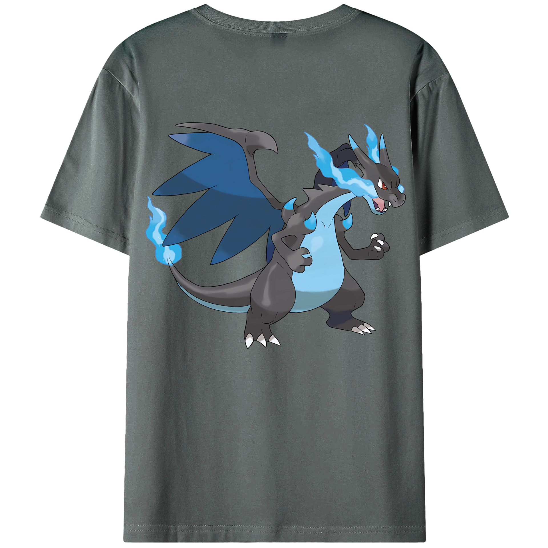 （画像用） ポケットモンスター Pokémon 綿100％ メンズ半袖Tシャツ（バックプリント） 通気性